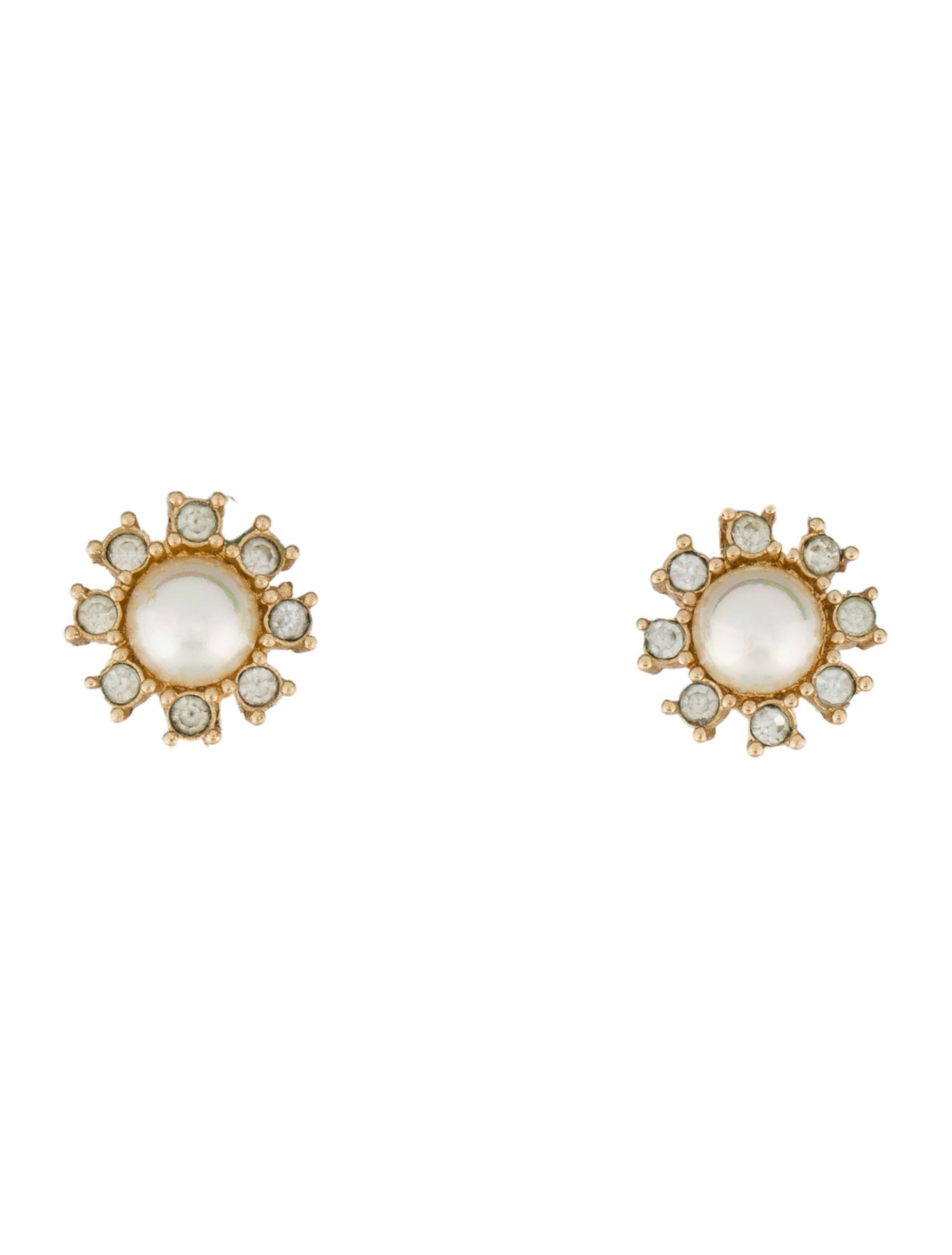 Christian Dior Vintage & Faux Pearl Clip-On Earrings